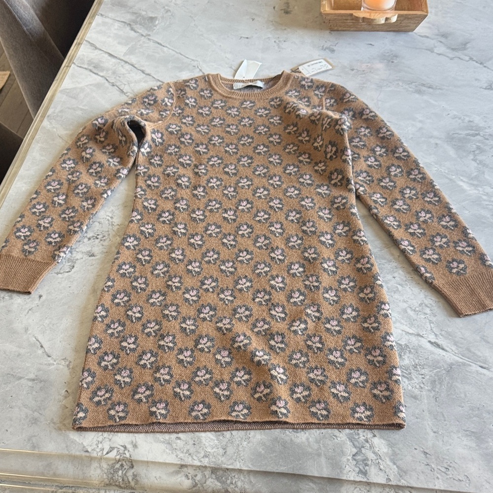Rachel Comey Camel Floral Jacquard Dress